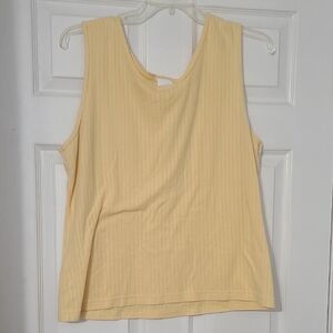 Bobbie Brooks Soft Ribbed Sleeveless Tank in Pale Yellow